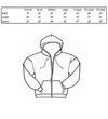 beverly kills outline hoodie size chart