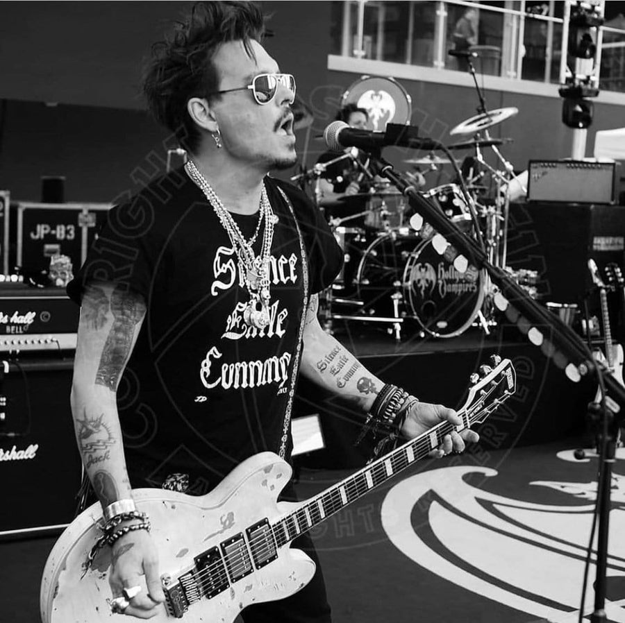Beverly Kills Johnny Depp Silence Exile Cunning design on premium mens edgy streetwear t-shirt 